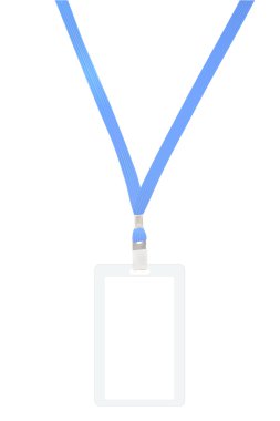 Name Tag Badge Holder, vector illustration, isolated on white clipart