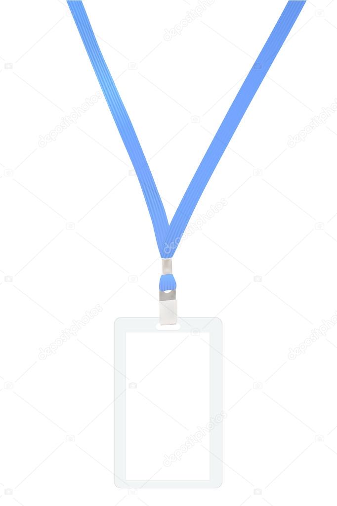 Name Tag Badge Holder, vector illustration, isolated on white
