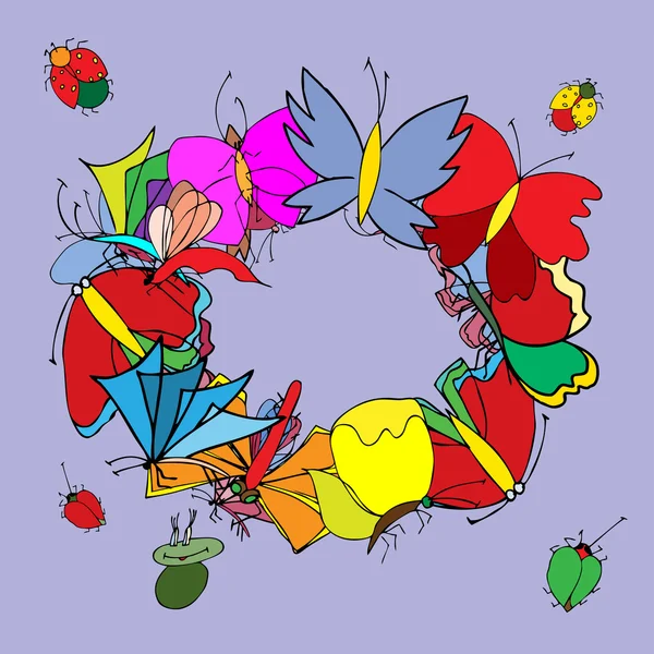 Conjunto de mariposas. Insectos. Ilustración vectorial . — Vector de stock