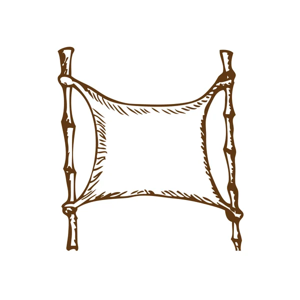 Holzrahmen aus alten Bambusstäben. Vektorillustration — Stockvektor