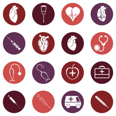 Tıp. Kalp doktoru illüstrasyon simgesi. Vektör