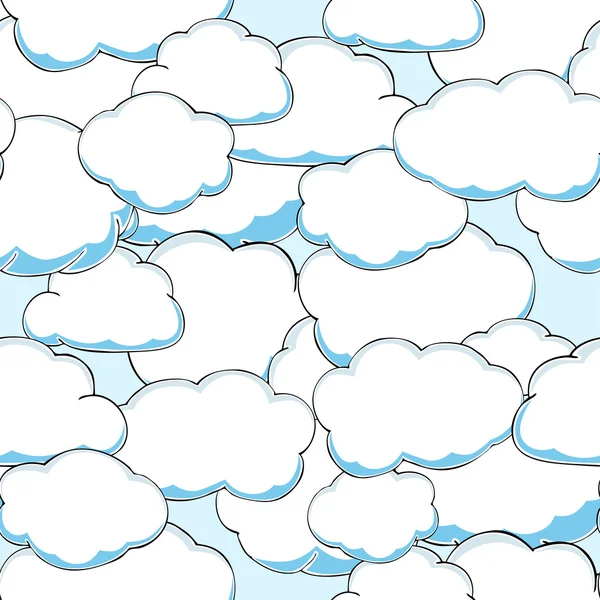 Seamless texture of beautiful clouds. Vector Illustration — Stock Vector