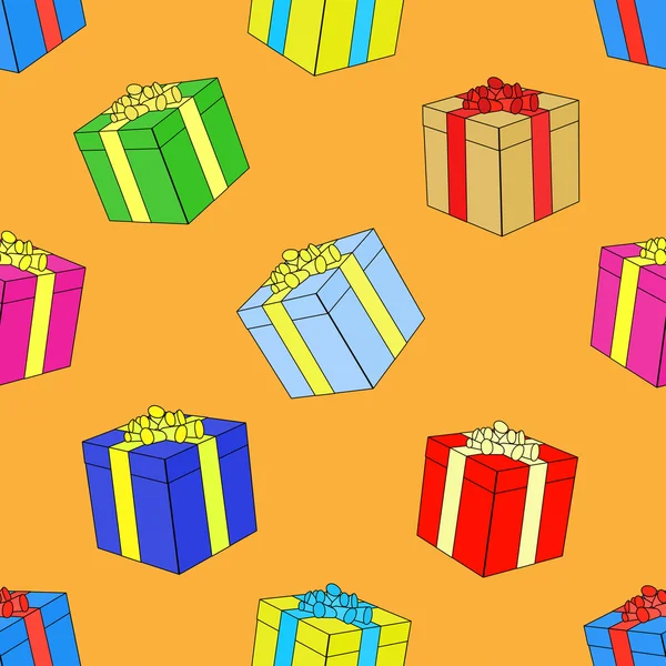 Renkli hediye kutuları — Stok Vektör