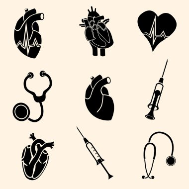 Heart doctor vector icon clipart