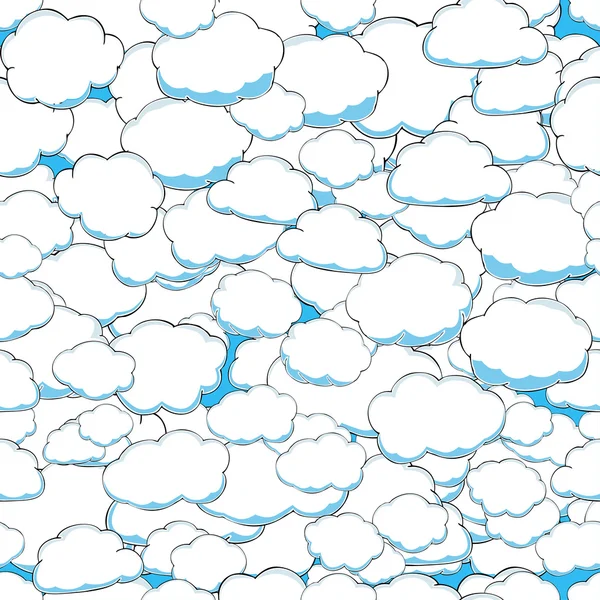 Bezešvá textura krásných mraků. Vektorové ilustrace — Stockový vektor