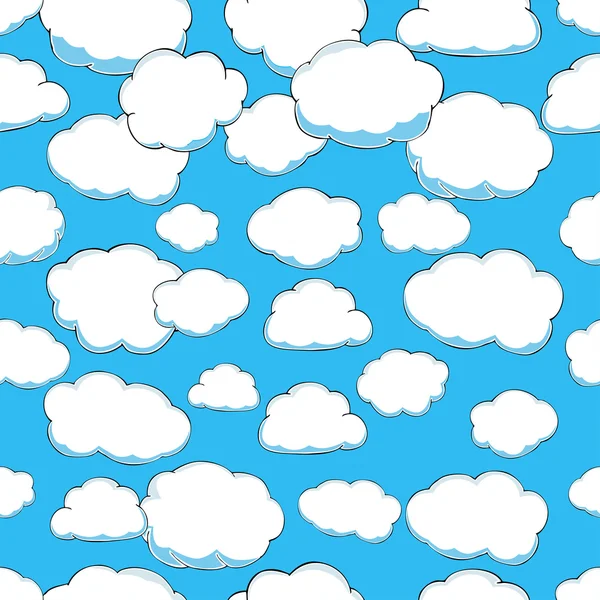 Seamless texture of beautiful clouds. Vector Illustration — Stock Vector