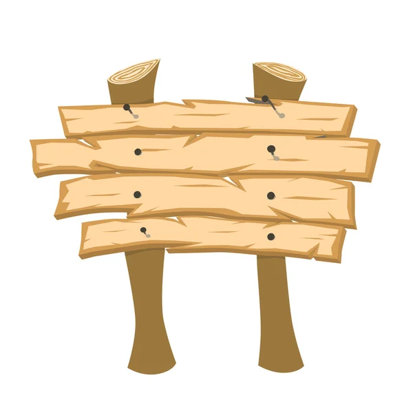 Træ skiltning bord – Stock-vektor