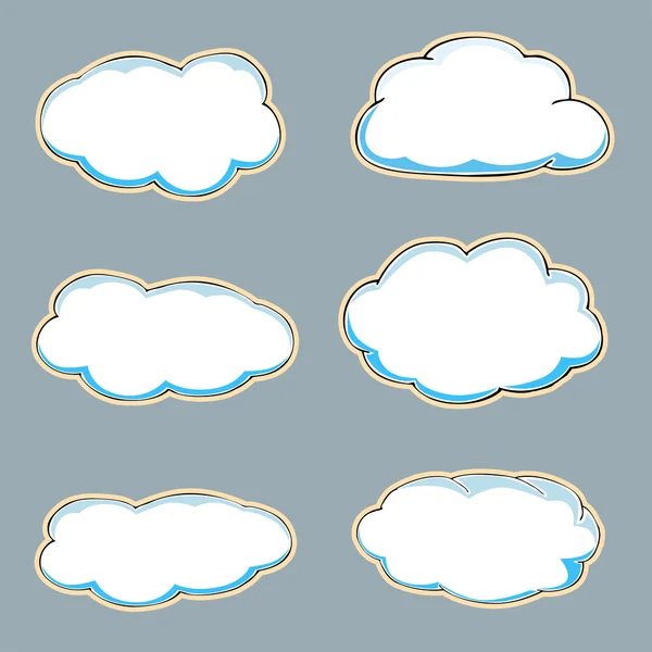 Nuages de dessins animés. — Image vectorielle