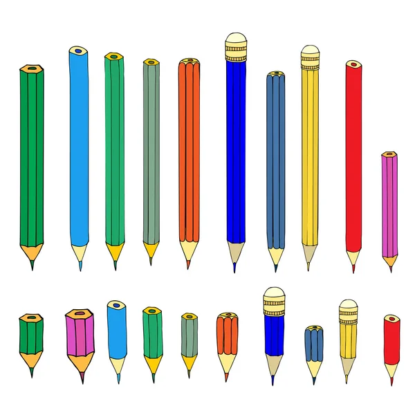 Conjunto de lápis — Vetor de Stock