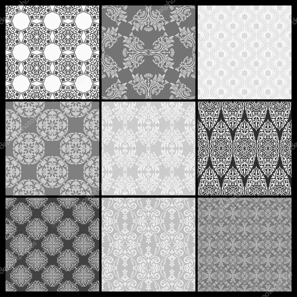 Set of Abstract wallpaper. Seamless background for retro design