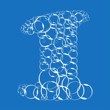 Su kabarcıkları üzerinden oluşturulan.