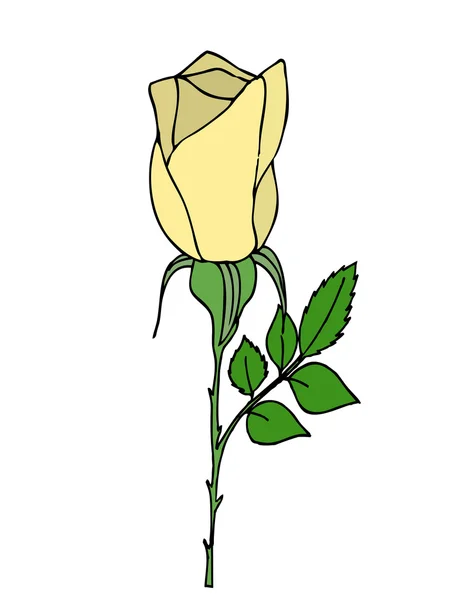 Rose jaune vif — Image vectorielle