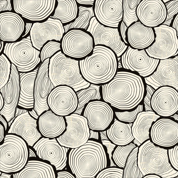 Árbol anillos sierra cortado árbol tronco fondo — Vector de stock