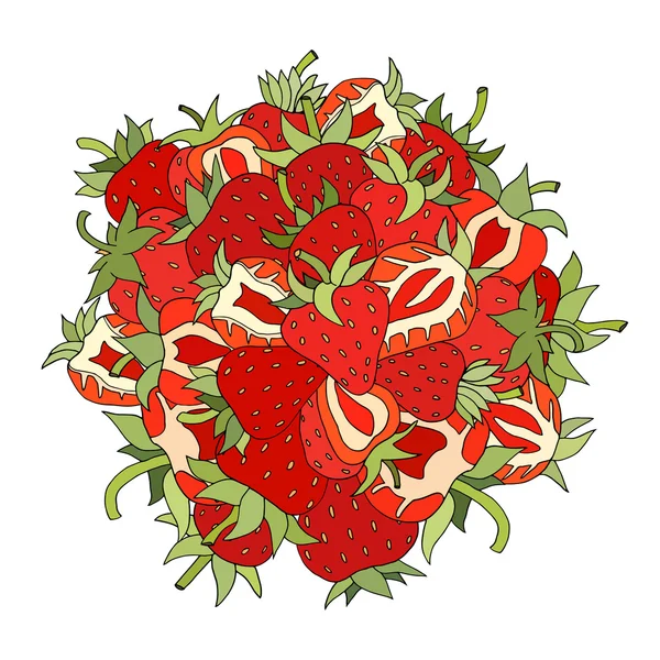 Set de fraises . — Image vectorielle