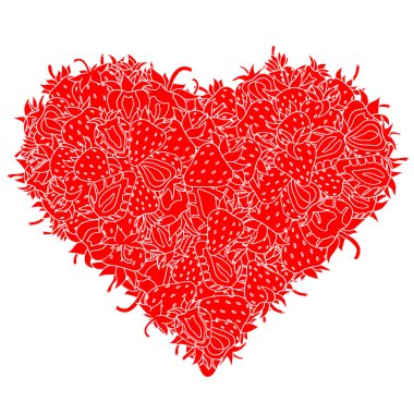 Çilek yapılan kalp