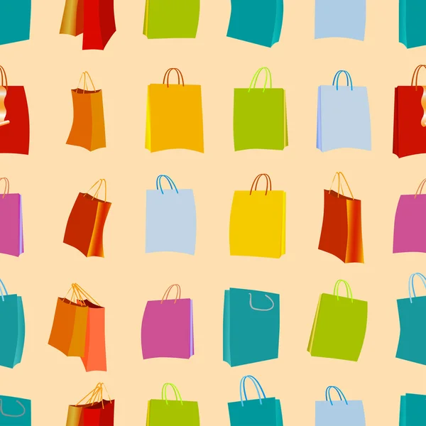 Bolsas de compras sin costura — Archivo Imágenes Vectoriales