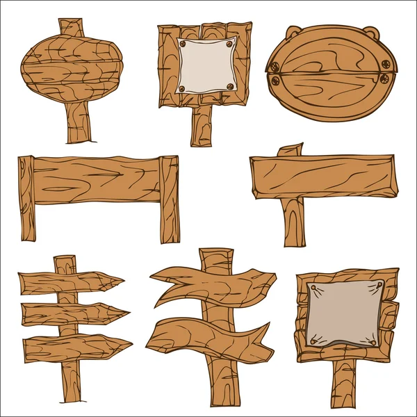 Holzschilder — Stockvektor