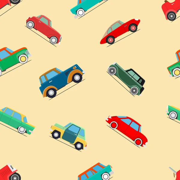 Seamless wallpaper of cars — Stock Vector