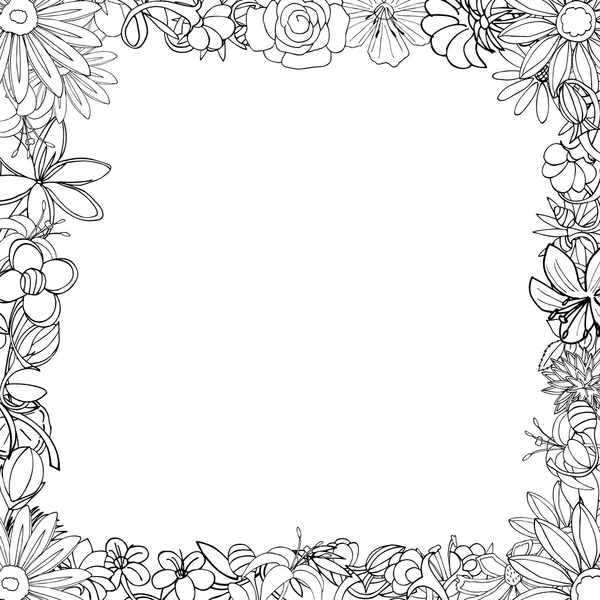 Frame of flowers — Stock Vector