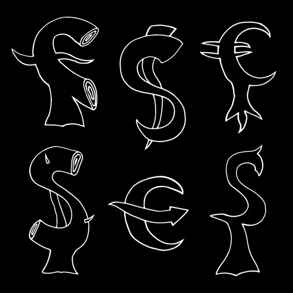 Dollar et euro — Image vectorielle