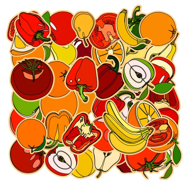 Früchte und Vegetation. — Stockfoto