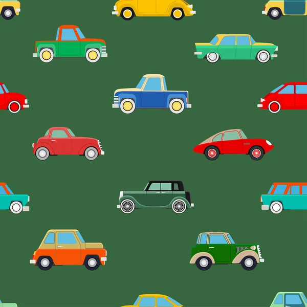 Seamless wallpaper of cars — Stock Vector