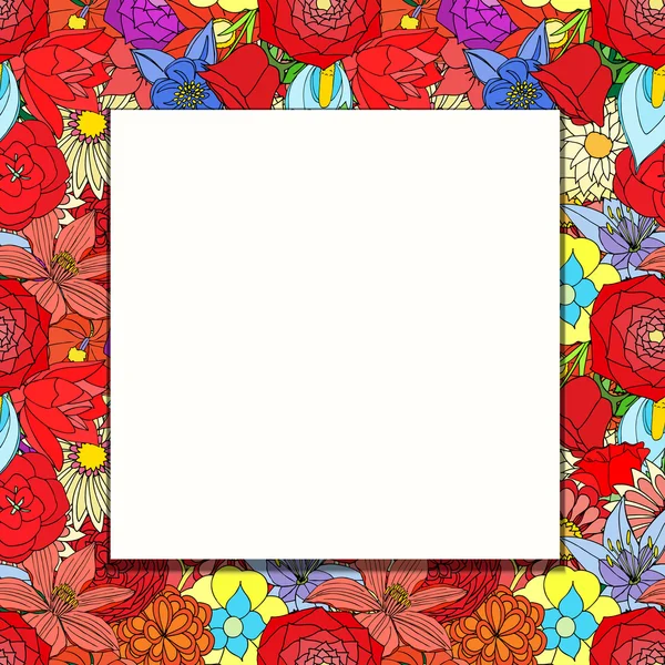 Frame of flowers — Stock Vector