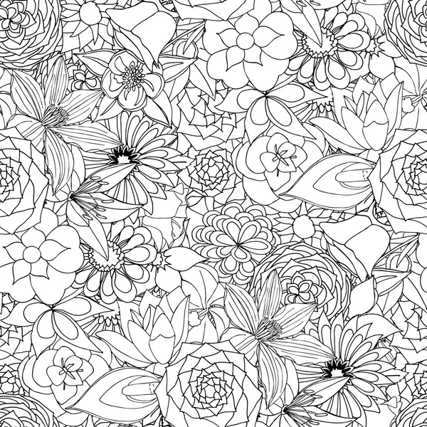 Motif floral sans couture — Image vectorielle