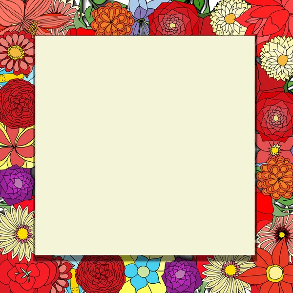 Frame of flowers — Stock Vector