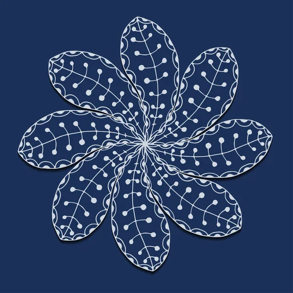 Abstract vector cirkel floral ornament. — Stockvector