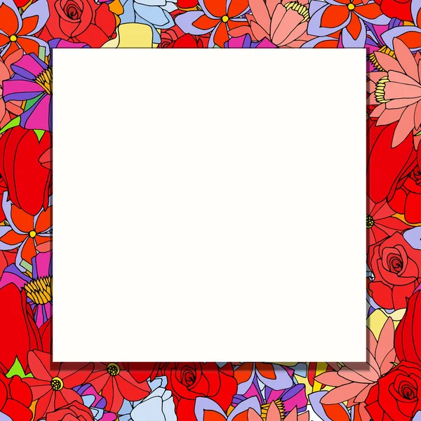Frame of flowers — Stock Vector