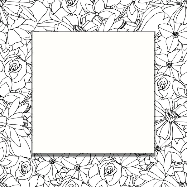 Frame of flowers — Stock Vector