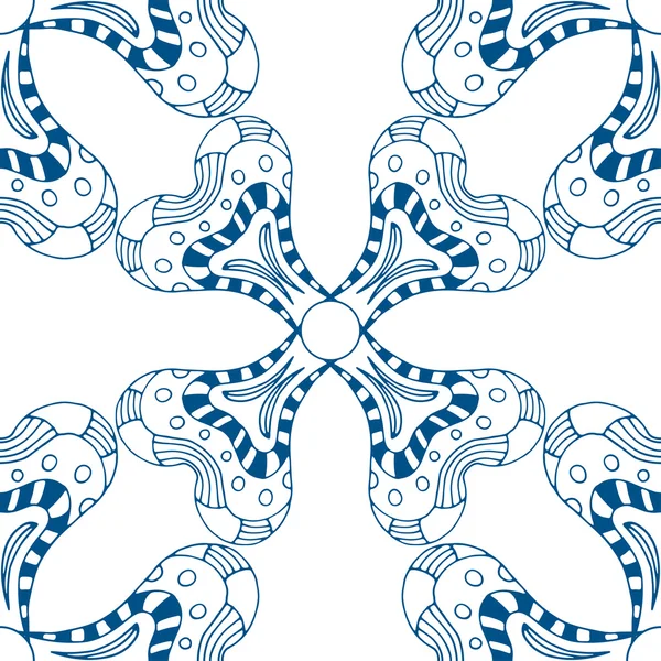 Sömlös blå mönster — Stock vektor