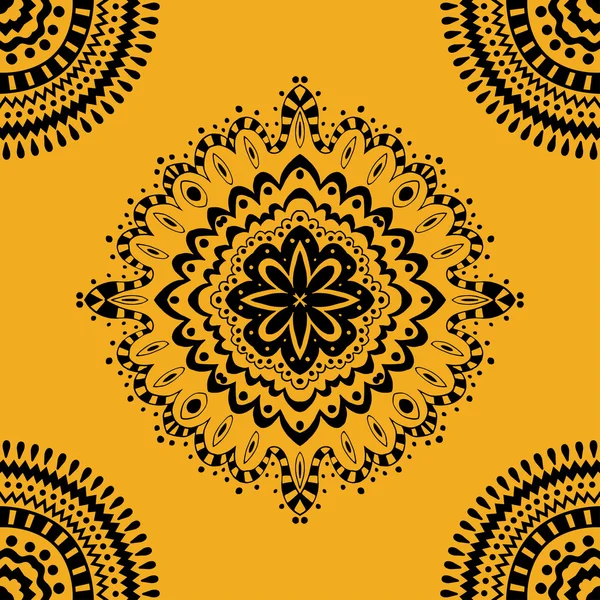 Sömlös gula mönster. — Stock vektor