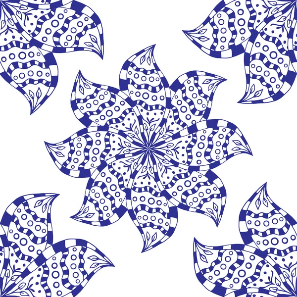 Naadloze blauwe patroon — Stockvector