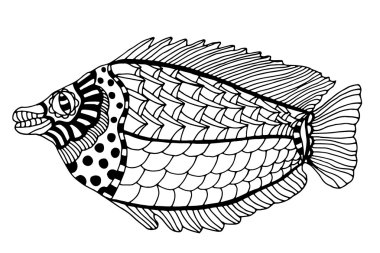 çizilmiş balık el