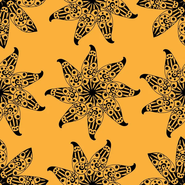 黄色のシームレスなパターン. — ストックベクタ