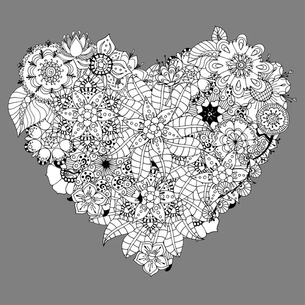 Hjärtat doodle — Stock vektor