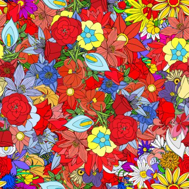 flowers, seamless pattern