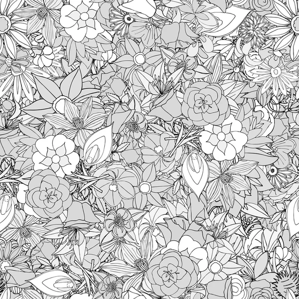 Bloemen naadloos patroon — Stockvector