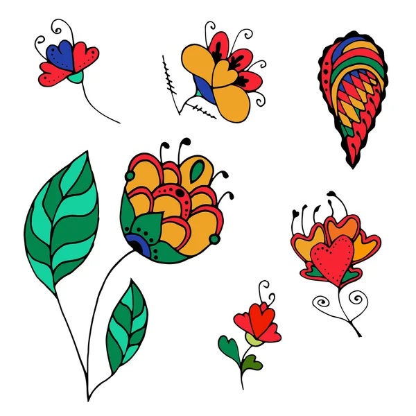 Sketchy flowers — Stock Vector