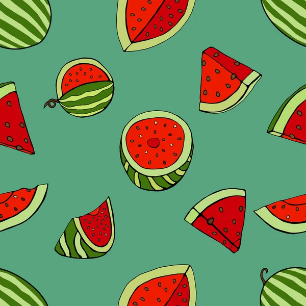 Wassermelone im Muster — Stockvektor