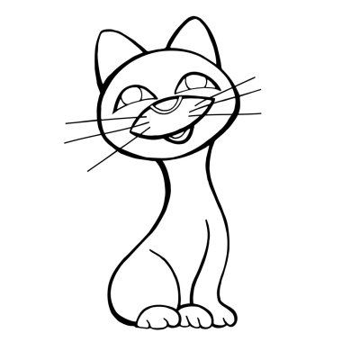 gülümseyen bir kedi