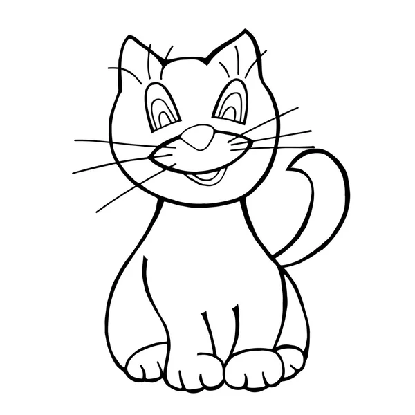 Gato sonriente — Vector de stock