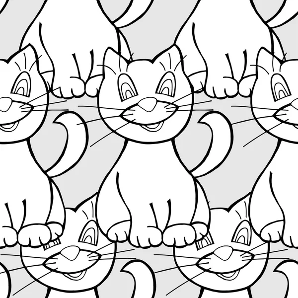 Bezešvé vzory koček — Stockový vektor