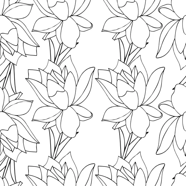 Patrón floral sin costuras — Vector de stock