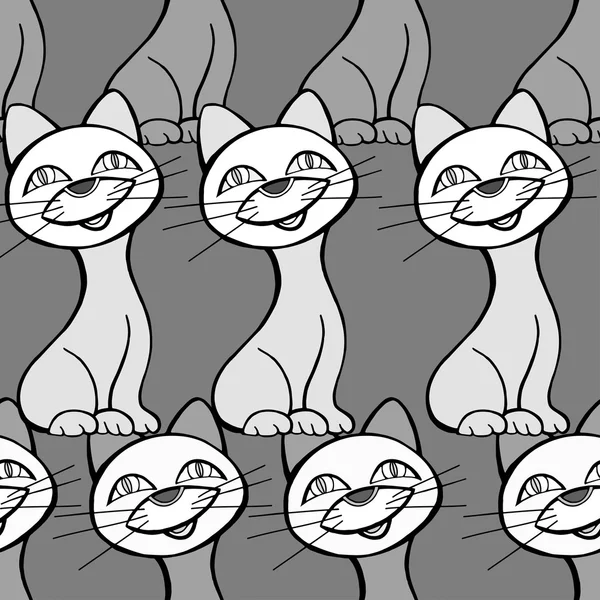 Seamless mönster av katter — Stock vektor