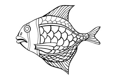 çizilmiş balık el
