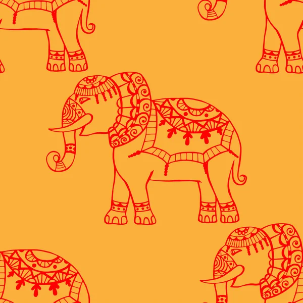 Bakgrund med elefanter — Stock vektor