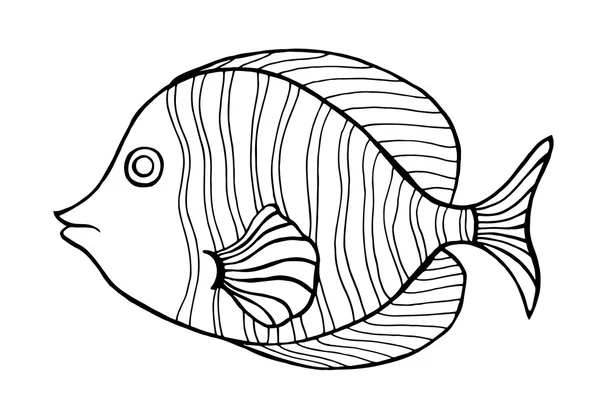 手描きの魚 — ストックベクタ